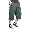 MAGNIVIT Mens Capri Long Twill Elastic Cargo Shorts Below Knee 3/4 Cargo Shorts Cotton Relaxed Fit Casual Multi-Pocket Green 30 view 1