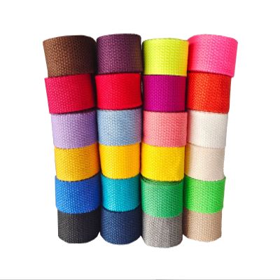 Yo Yo Cotton Webbing 1 Inch 48 Yards 24 Colors Mediumweight Polyester Cotton Webbing Strap for Cloth Tote Bags Leash Straps Crafts Outdoor Accessories (1 Inch --48 Yards, 050198 Mixed Color 2)