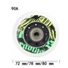 8 Pack 72mm/ 76 mm/80mm Replacement Roller Wheels for Inline Skates, 90A Inline Skate Wheel with Bearings ABEC 7,78 mm view 3