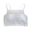ANMUR Silk Bralette Bra for Women Thin Underwear Sexy Beauty Back Camisole Crop Tops Blouse with Removable Pads (Color : Gray, Size : XL/X-Large) view 1