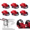ASENDIWAY 6Pcs/Set Bike Rack Hitch Mount Bicycle Car Bike Rack Strap Replacement Cradles Cargo Carrier Spare Hooks with Rubber Straps Car Racks Accessories 1-1/4"&2" Truck Hitch Red&Black view 1