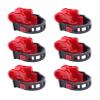 ASENDIWAY 6Pcs/Set Bike Rack Hitch Mount Bicycle Car Bike Rack Strap Replacement Cradles Cargo Carrier Spare Hooks with Rubber Straps Car Racks Accessories 1-1/4"&2" Truck Hitch Red&Black view 2
