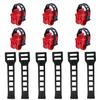 ASENDIWAY 6Pcs/Set Bike Rack Hitch Mount Bicycle Car Bike Rack Strap Replacement Cradles Cargo Carrier Spare Hooks with Rubber Straps Car Racks Accessories 1-1/4"&2" Truck Hitch Red&Black view 3