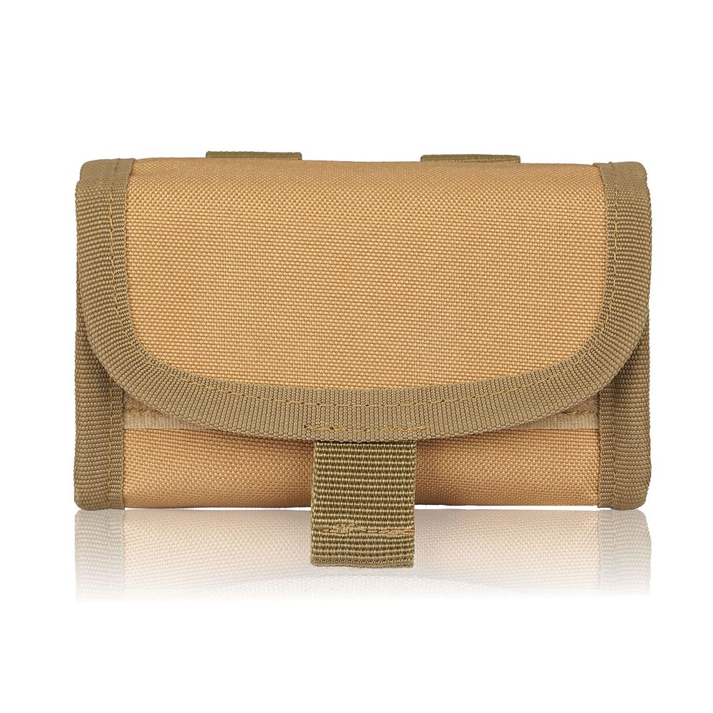10 Round Shotgun Shotshell Reload Belt Holder Carrier Tactical Molle Ammo Pouch for 12 Gauge/20G (Khaki)