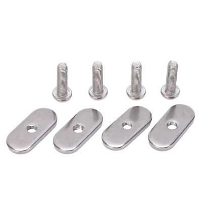 SUNGOOYUE 4 PCS M5 Kayak Rail Screws Set, Stainless Steel Thread Proof Kayak Rail Screw Boat Track Nuts for Canoes