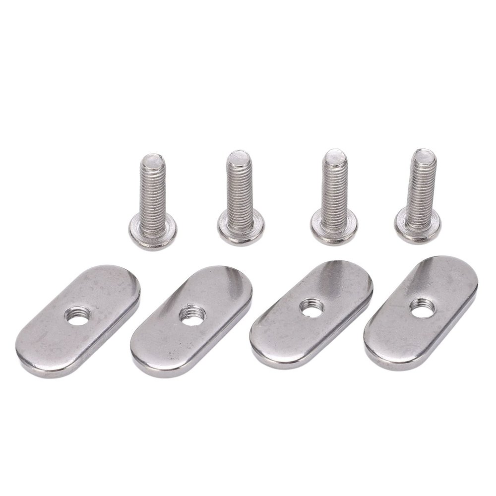 SUNGOOYUE 4 PCS M5 Kayak Rail Screws Set, Stainless Steel Thread Proof Kayak Rail Screw Boat Track Nuts for Canoes