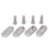 SUNGOOYUE 4 PCS M5 Kayak Rail Screws Set, Stainless Steel Thread Proof Kayak Rail Screw Boat Track Nuts for Canoes view 1