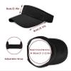 2 Pieces of Black Sun Visor Hats Adjustable Sport Visors Cap Visors for Women and Men (One Size) view 2