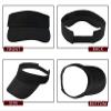 2 Pieces of Black Sun Visor Hats Adjustable Sport Visors Cap Visors for Women and Men (One Size) view 3