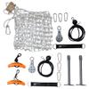 Angles90 LAT Pulldown & Cable Pulley System - Nylon & Polypropylene, 440 lbs - Compact & Space-Saving Home Gym Equipment - Versatile Dual Gym Pulleys - Rope Pull Down Attachment for Custom Weights view 1