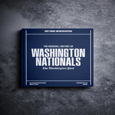 Signature gifts Washington Personalized Baseball History Book - DC Sports Fan Gift - A Major League History Told Through Archive Newspaper Coverage (Nationals)