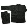 Ace Martial Arts Supply Middleweight 7 oz Student Karate Uniform, White, Black, Red, Blue (3, Black) view 1
