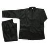Ace Martial Arts Supply Middleweight 7 oz Student Karate Uniform, White, Black, Red, Blue (4, Black) view 1