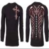 Archaic by Affliction Men's Thermal Shirt Spine Wings Black S view 2