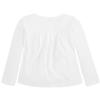 Mayoral Chic Little Girls Novelty Print Long Sleeve Knit Shirts, Life is Better with Friends, Cream, 4 view 2