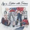 Mayoral Chic Little Girls Novelty Print Long Sleeve Knit Shirts, Life is Better with Friends, Cream, 4 view 3