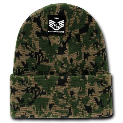 Digital Green Brown Black Marpat Digi Camo Camouflage Beanie Stocking Watch Cuffed Cap Hat Hunting Hunter Military Outdoor Style
