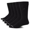 Nautica Mens Dress Socks - 5 Pack Breathable Comfort Stretch Crew-Length Work Socks for Men for Business Formal Wear (6-12.5), Size 6-12.5, Black Logo view 1