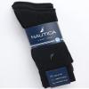 Nautica Mens Dress Socks - 5 Pack Breathable Comfort Stretch Crew-Length Work Socks for Men for Business Formal Wear (6-12.5), Size 6-12.5, Black Logo view 2