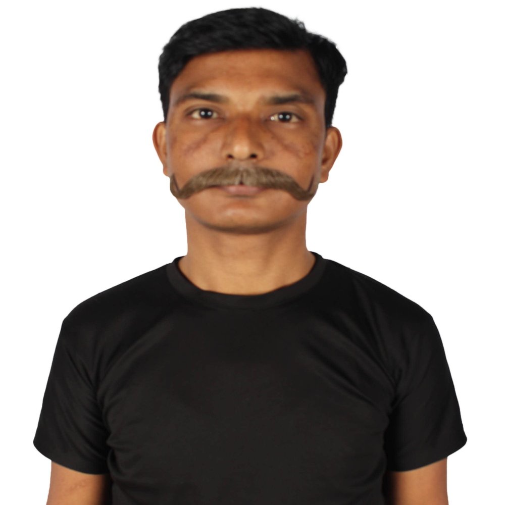 HPO Men's Realistic Imperial Handlebar Mustache  Thick Self Adhesive Human Hair  Fake Facial Accessory for Cosplay, Roleplay, Parties & Events - Mixed Brown