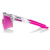100% Speedcraft XS Sport Performance Cycling Sunglasses (Polished Translucent Grey - Purple Multilayer Mirror Lens) view 3