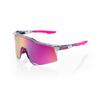 100% SPEEDCRAFT Sport Performance Cycling Sunglasses (Polished Translucent Grey - Purple Multilayer Mirror Lens) view 1