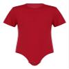 iiniim Men One Piece Short Sleeve Undershirt Press Button Crotch Jumpsuit Bodysuit Romper Leotard Tops Red Round Neck XX-Large view 3