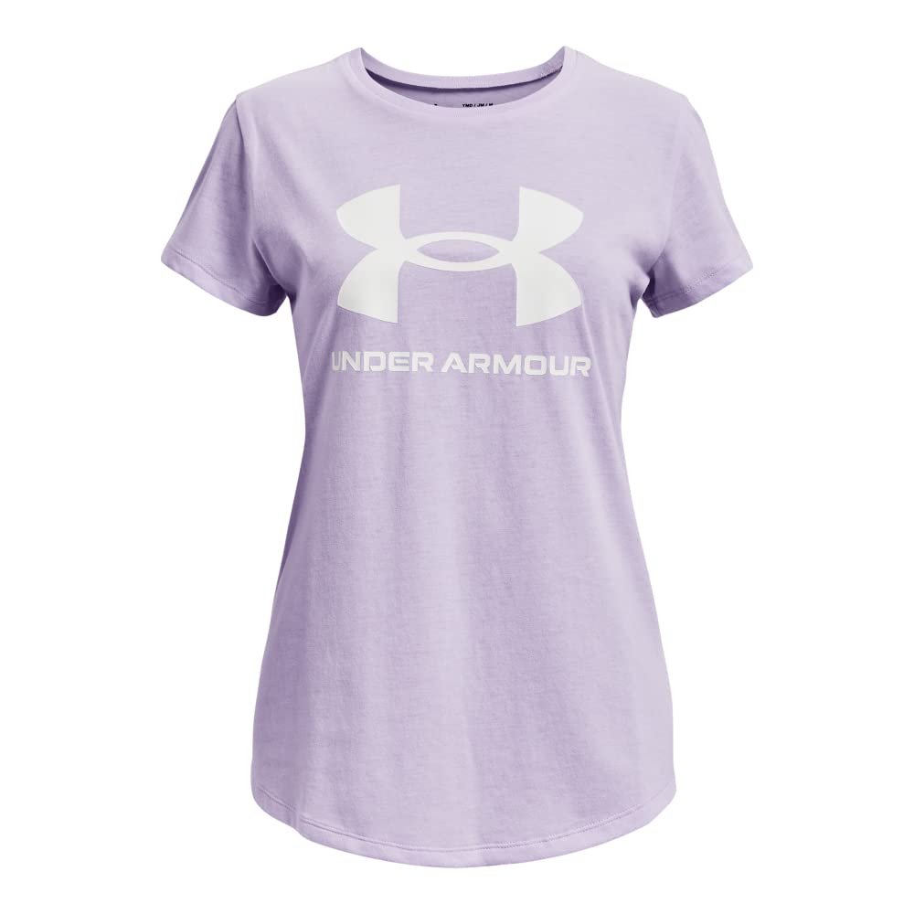 Under Armour Girls' Live Sportstyle Graphic Short-Sleeve T-Shirt, (515) Nebula Purple / / White, Youth X-Large