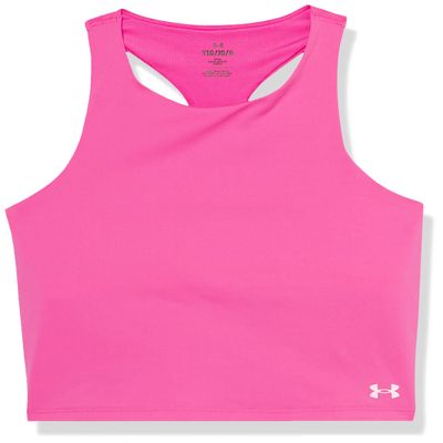 Under Armour Girls Motion Crop Tank Top, (652) Rebel Pink / / Pink Sugar, X-Large