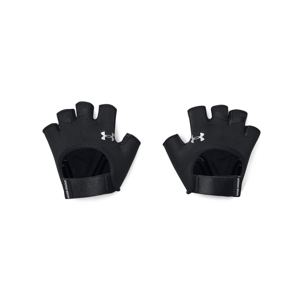Under Armour Womens Training Gloves Half Finger, (001) Black / / Silver, X-Large