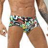 JAXFSTK Men's Swim Briefs Bikini Board Surf Boxer Trunks Swimsuits Elastic & Drawstring Cartoon Face L view 3