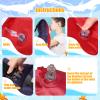 Lewtemi 1 Pcs Inflatable Swim Belt Pool Flotation Portable Waist Aid for Adults Adjustable Swimming Training Aid Waist Belt with Buckle and Rope for Beginner(Red and Blue) view 2