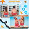 Lewtemi 1 Pcs Inflatable Swim Belt Pool Flotation Portable Waist Aid for Adults Adjustable Swimming Training Aid Waist Belt with Buckle and Rope for Beginner(Red and Blue) view 4