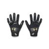 Under Armour Women's Motive Softball Gloves, (001) Black/Black/Metallic Gold, Large view 1