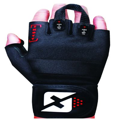 skott Evo 2 Weightlifting Gloves with Integrated Wrist Wrap Support-Double Stitching for Extra Durability-Get Ripped with The Best Body Building Fitness and Exercise Accessories (Small, Black)
