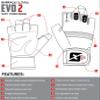skott Evo 2 Weightlifting Gloves with Integrated Wrist Wrap Support-Double Stitching for Extra Durability-Get Ripped with The Best Body Building Fitness and Exercise Accessories (Small, Black) view 4
