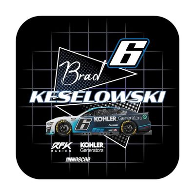 R and R Imports Nascar #6 Brad Keselowski 4-Inch Vinyl Decal Sticker Retro Design