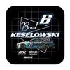 R and R Imports Nascar #6 Brad Keselowski 4-Inch Vinyl Decal Sticker Retro Design view 1