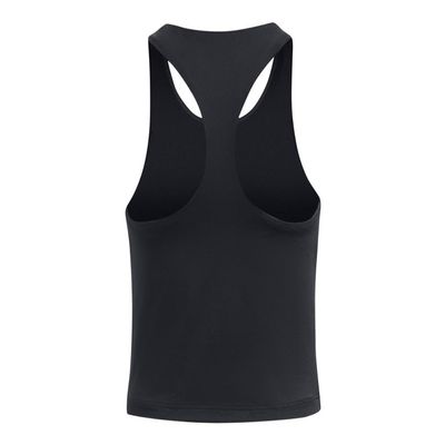 Under Armour Girls Motion Crop Tank Top, Black (001)/Jet Gray-Legacy, Medium