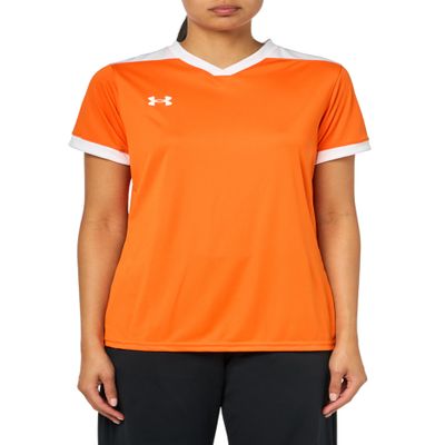 Under Armour Womens Maquina 3.0 Jersey, (800) Team Orange / / White, Large