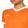 Under Armour Womens Maquina 3.0 Jersey, (800) Team Orange / / White, Large view 3