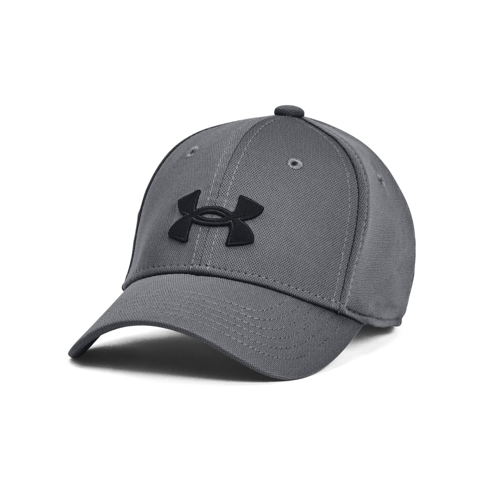 Under Armour Boys Blitzing Cap Stretch Fit, (012) Pitch Gray / / Black, Small/Medium