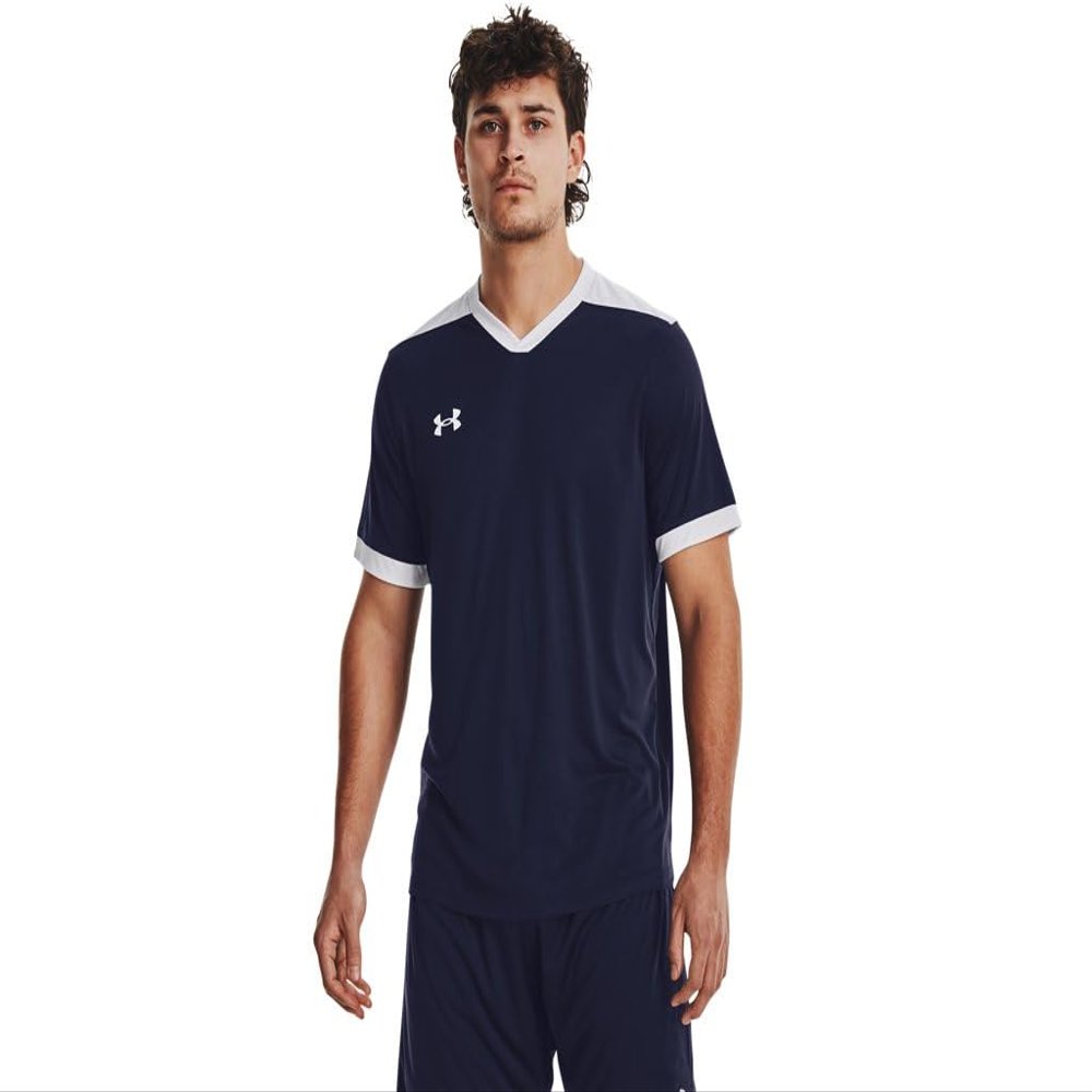 Under Armour Men's Maquina 3.0 Jersey, (410) Midnight Navy / / White, Small