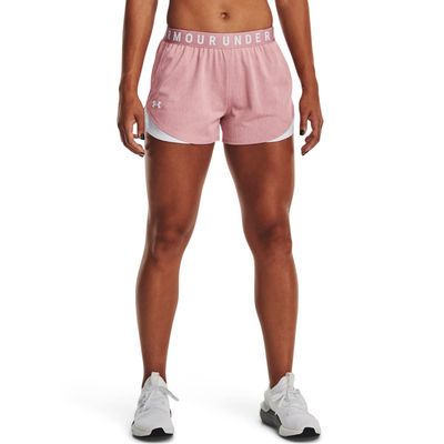 Under Armour Women's Play Up Short 3.0 - Twist , (697) Pink Elixir / White / White , XX-Large