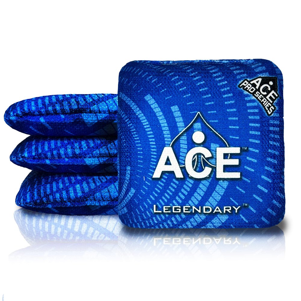 CornholeAce Legendary - Light Blue (Set of 4 Bags) - Professional Cornhole Bags - ACE Pro Stamped