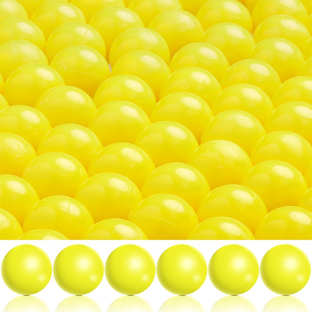 Civaner 150 x 68/61 Caliber Projectiles for Defense and Practice Reusable 68 Breaker Paintballs Solid Plastic Nylon Projectiles(Yellow,68 Caliber)
