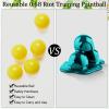 Civaner 150 x 68/61 Caliber Projectiles for Defense and Practice Reusable 68 Breaker Paintballs Solid Plastic Nylon Projectiles(Yellow,68 Caliber) view 3