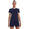 Under Armour Womens Maquina 3.0 Jersey, (410) Midnight Navy / / White, Large view 1