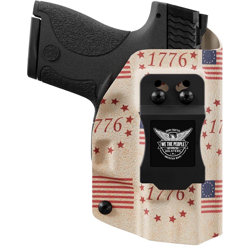 We The People Holsters - Betsy Ross Flag - Right Hand - IWB Holster Compatible with Smith & Wesson SD9/SD40 VE w/Olight PL-Mini 2 Valkyrie
