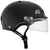 S1 Lifer Visor Helmet Gen 2 for Skateboarding, BMX, and Roller Skating - EPS Fusion Foam, CPSC & ASTM Certified - Black Gloss w/Clear Visor X-Large (22.5") view 2